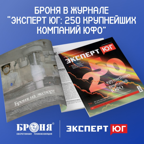 Интервью руководителя "Броня" в журнале "Эксперт ЮГ: 250 крупнейших компаний ЮФО"