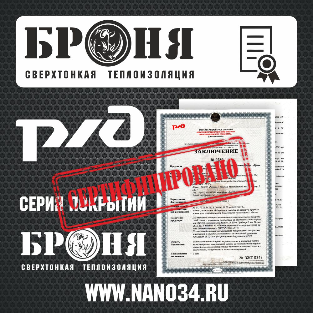 VERY IMPORTANT - "Framework" Conclusion on the Thermophysical and Physical Properties of Armour Classic Thermal Insulation. VNIIZhT (Russian Railways)