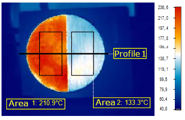 Tile under the thermal imager