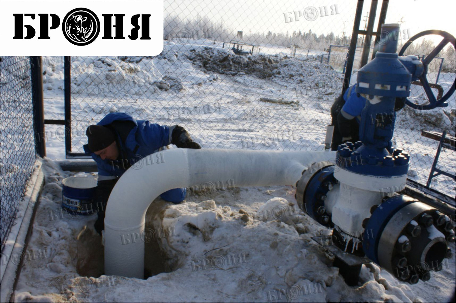 Ноябрьск, изоляция узлов нефтепровода ОАО "Газпромнефть-ННГ"