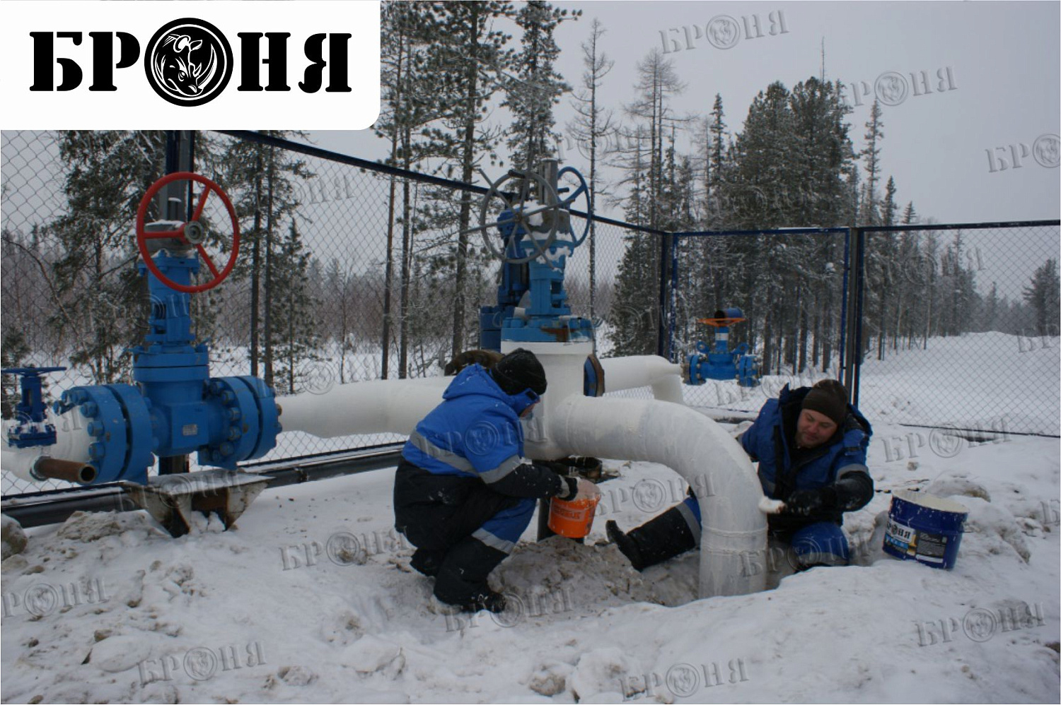 Ноябрьск, изоляция узлов нефтепровода ОАО "Газпромнефть-ННГ"