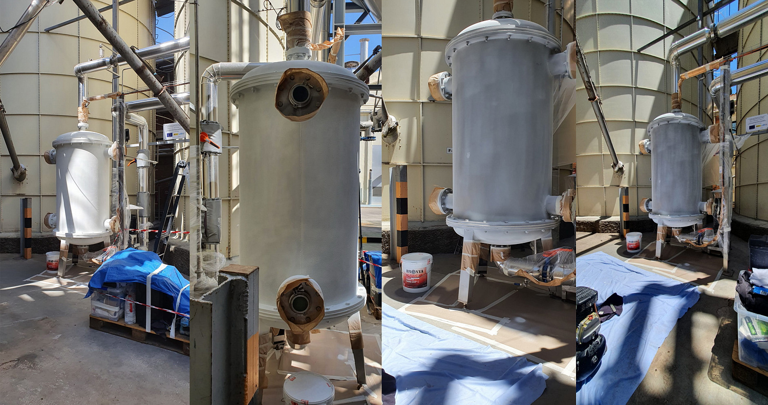 Bronya Classic NF and Bronya Light Airless NF on fermentation tanks of the Estrella de Levante brewery, Spain (photo)