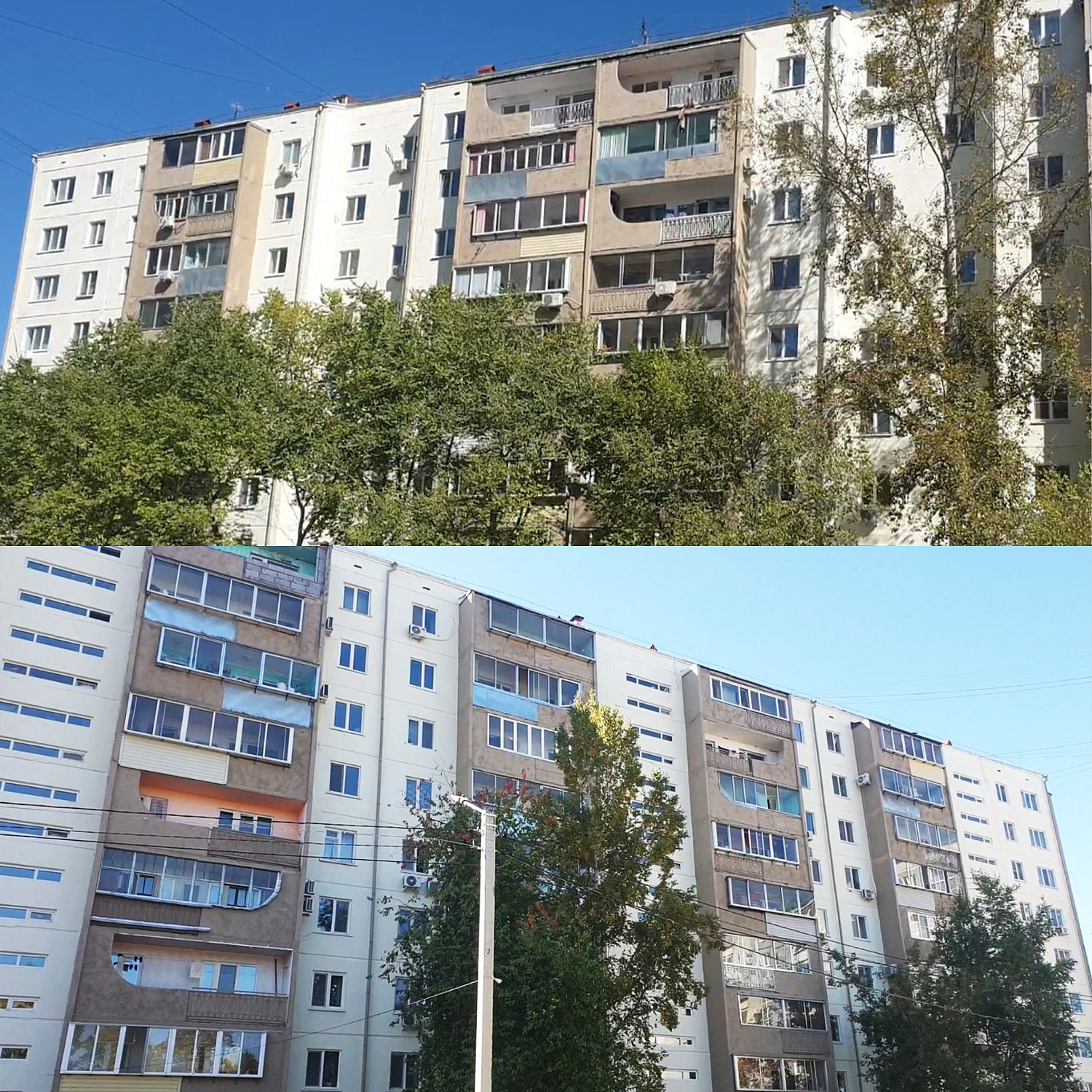 Очередное применение Броня Фасад НГ на фасаде многоквартирного дома, в рамках глобальных работ капитальному ремонту многоэтажных жилых домов в городе Благовещенск (фото и видео)  