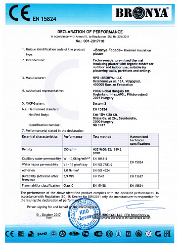 Very important! CE certificates for Bronya Classic, Bronya Classic NF, Bronya Facade, Bronya Facade NF and Bronya Winter in the European laboratory
