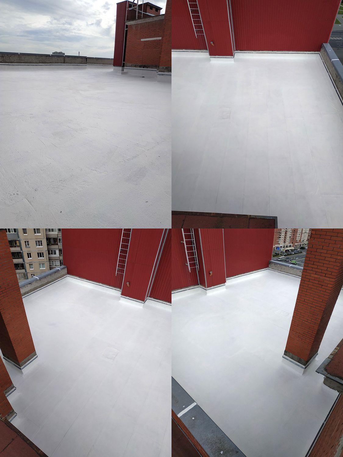 Application of AquaBlok Effect on the roof of a residential building and its examination after a season, Dolgoozernaya, 14, St. Petersburg (photo + video)
