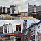 Bronya Facade on the walls of a residential apartment building, Kyshtym, Chelyabinsk region