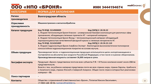  Компания Броня на Всероссийском форуме «Импортозамещение» в Красноярске