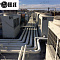 Astrakhan, chiller pipeline of the air conditioning system at the "Alimpic" shopping center