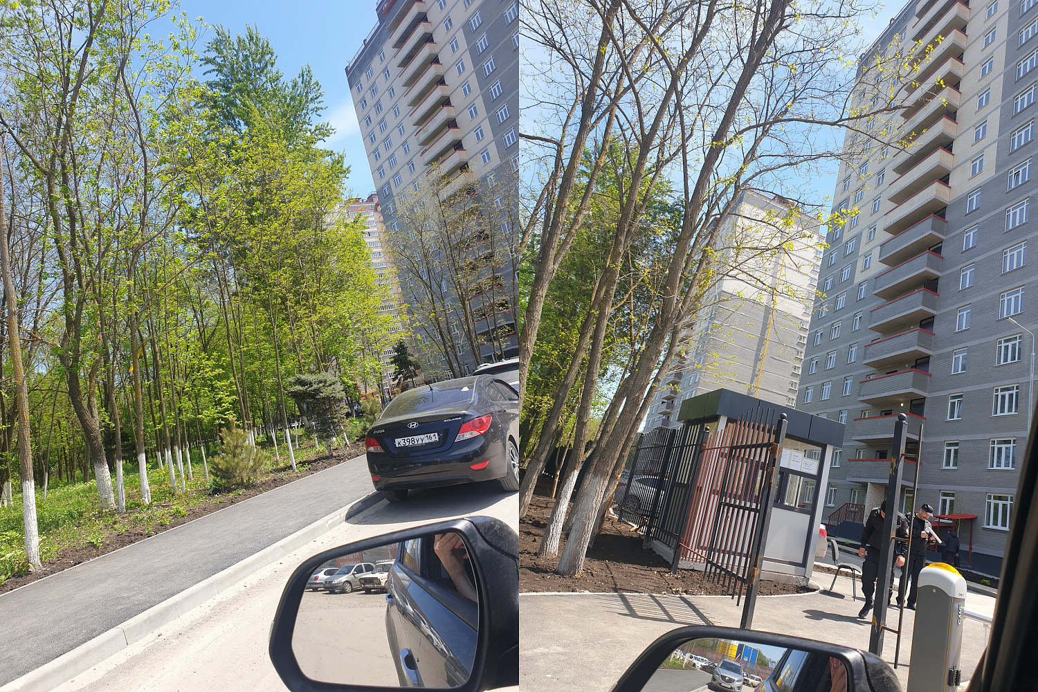 Bronya Facade on the walls of the buildings of the residential complex "Sokol Grad", Rostov-on-Don