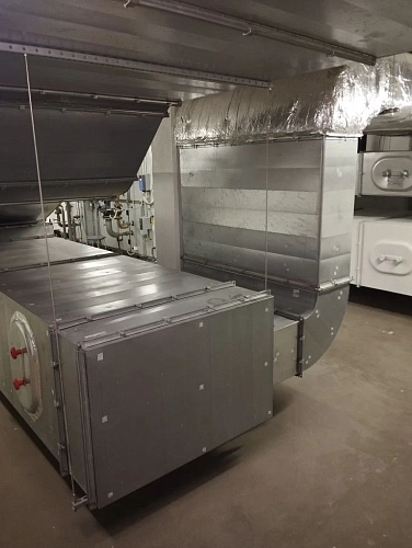 Application of ultra-thin thermal insulation "Bronya Classic NF" for thermal insulation of ventilation systems at the Raduzhny water park, Cherepovets (photo)
