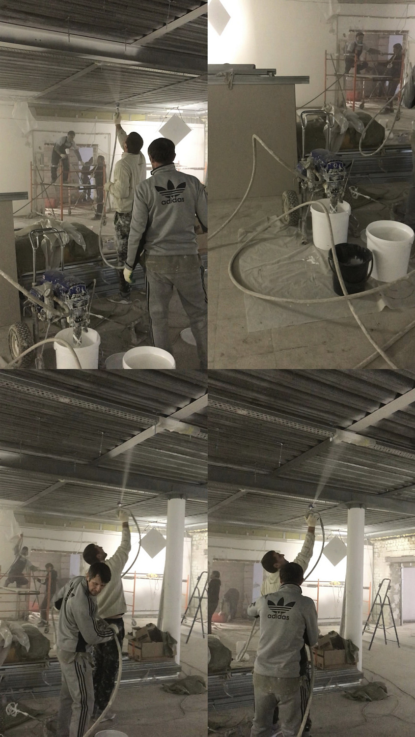 Bronya Fire Protection for fire-retardant processing of load-bearing metal structures, "Magnet" in the village of Podstepki, Samara region