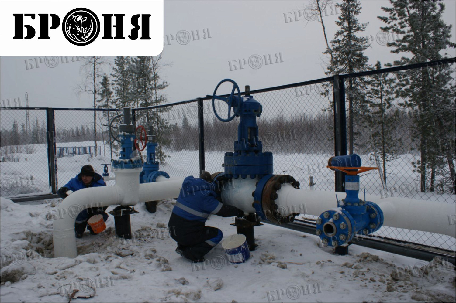 Ноябрьск, изоляция узлов нефтепровода ОАО "Газпромнефть-ННГ"