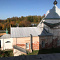 Bronya Metal and Bronya Aquablok on the roof of the Church Introduction to the Temple of the Most Holy Theotokos. Plyos town, Ivanovo region (photo)