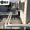 Astrakhan, chiller pipeline of the air conditioning system at the "Alimpic" shopping center