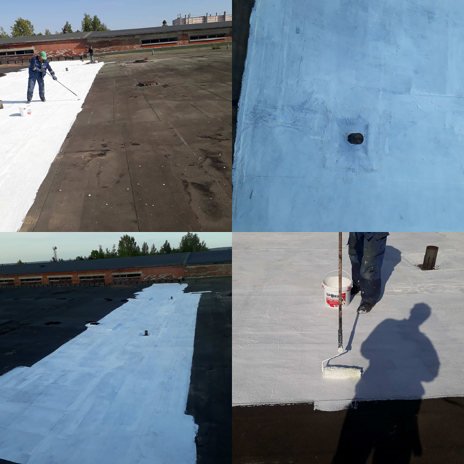 AquaBlok Effect on the roof of the drinking water filtering station of the Chusovsky treatment facilities, Novogor-Prikamye LLC (Perm Vodokanal), Perm. (Photo)