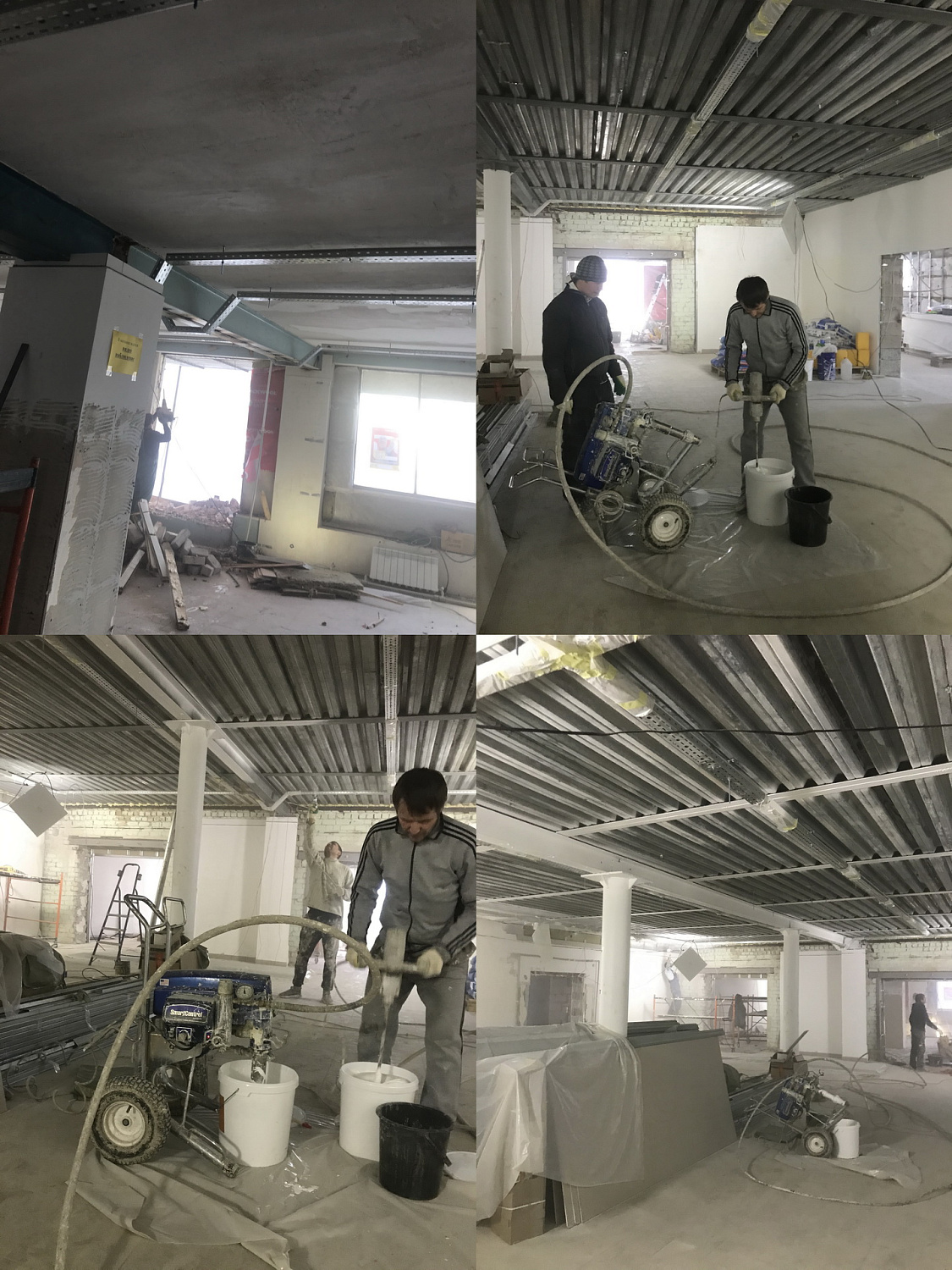 Bronya Fire Protection for fire-retardant processing of load-bearing metal structures, "Magnet" in the village of Podstepki, Samara region