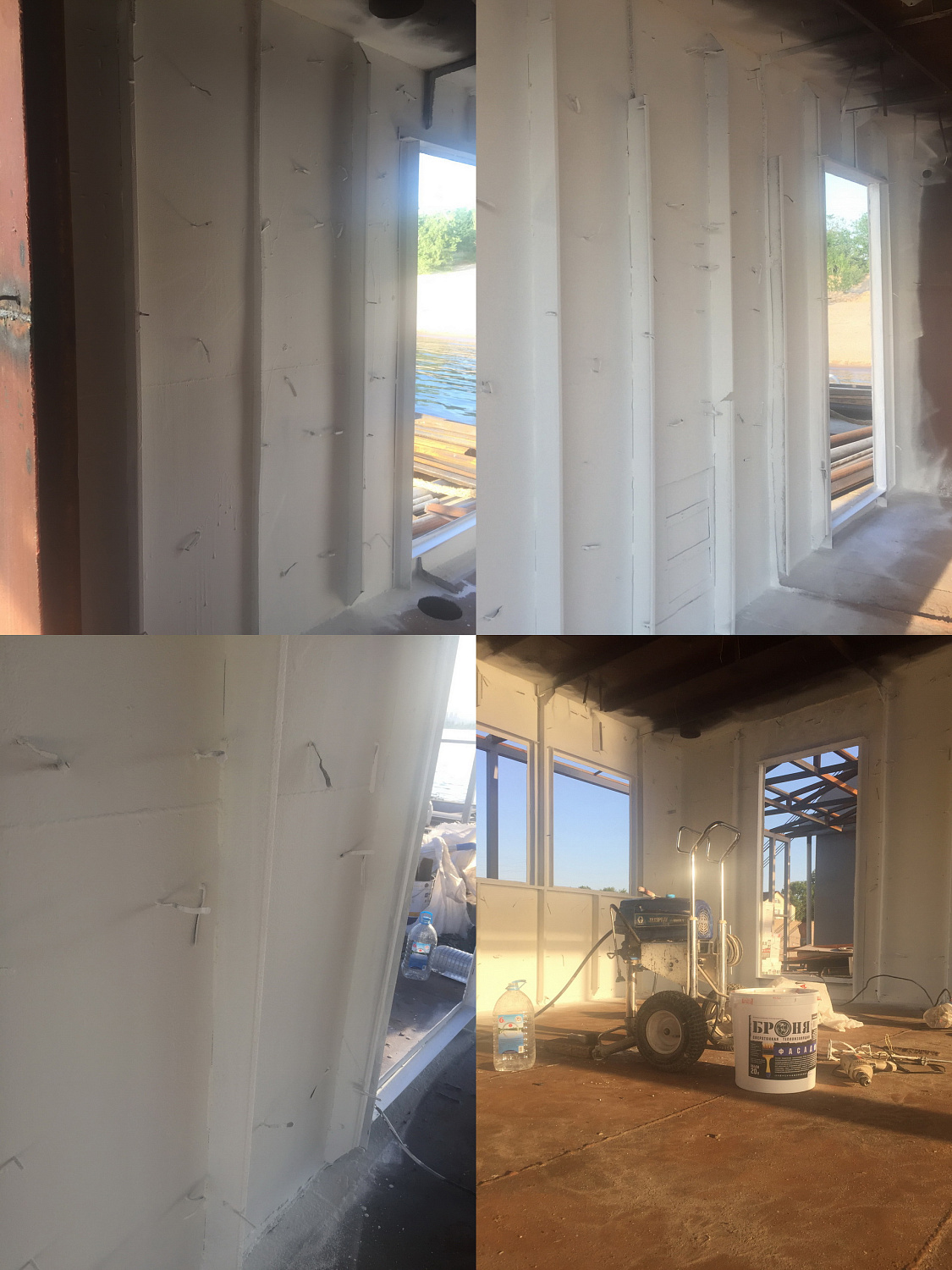 Bronya Antikor, Facade with thermal insulation of the landing stage