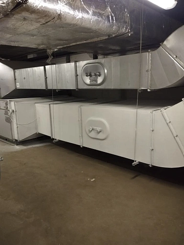 Application of ultra-thin thermal insulation "Bronya Classic NF" for thermal insulation of ventilation systems at the Raduzhny water park, Cherepovets (photo)