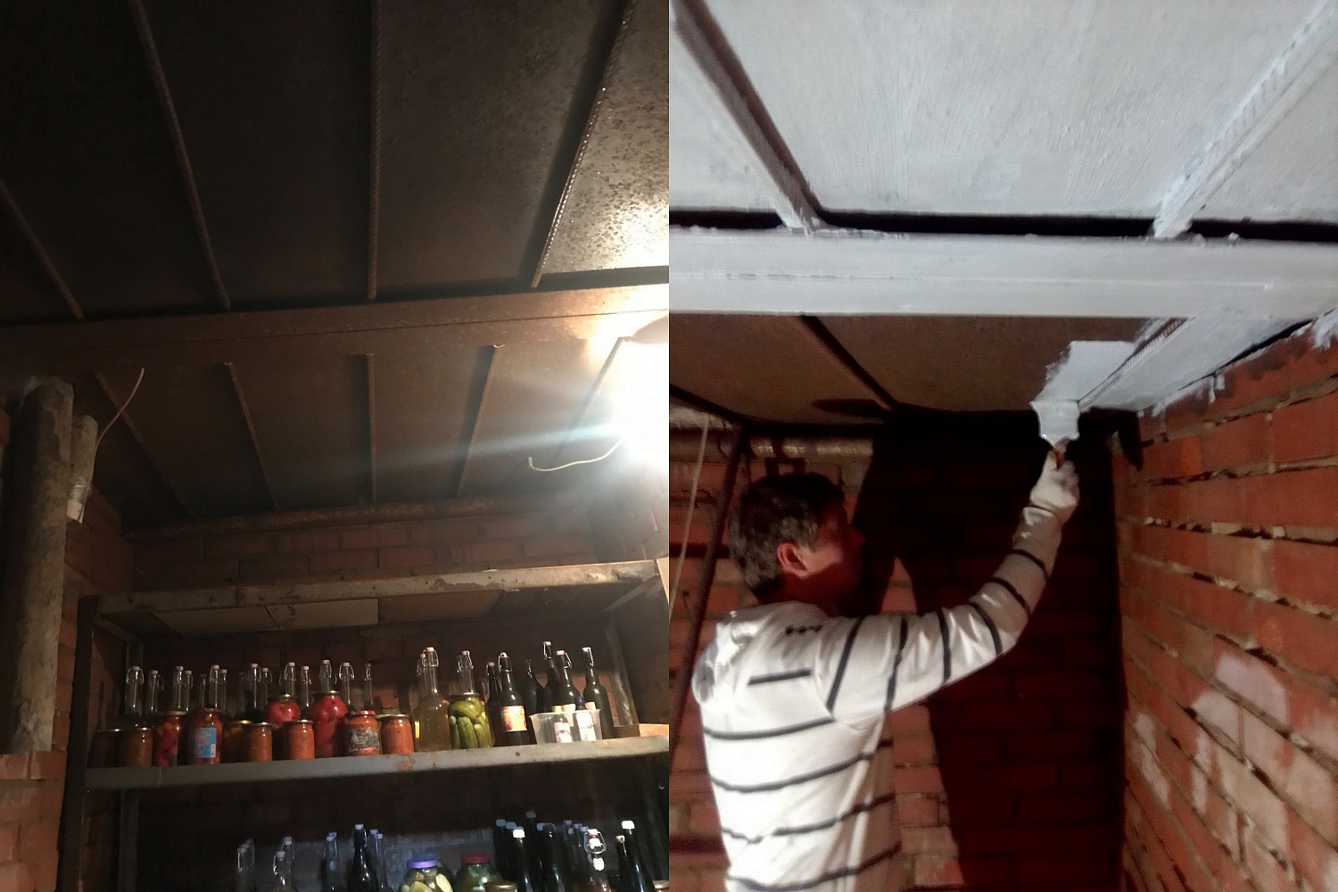 Bronya Metal and Classic for thermal insulation of a metal ceiling in a private cellar! (photo + video)