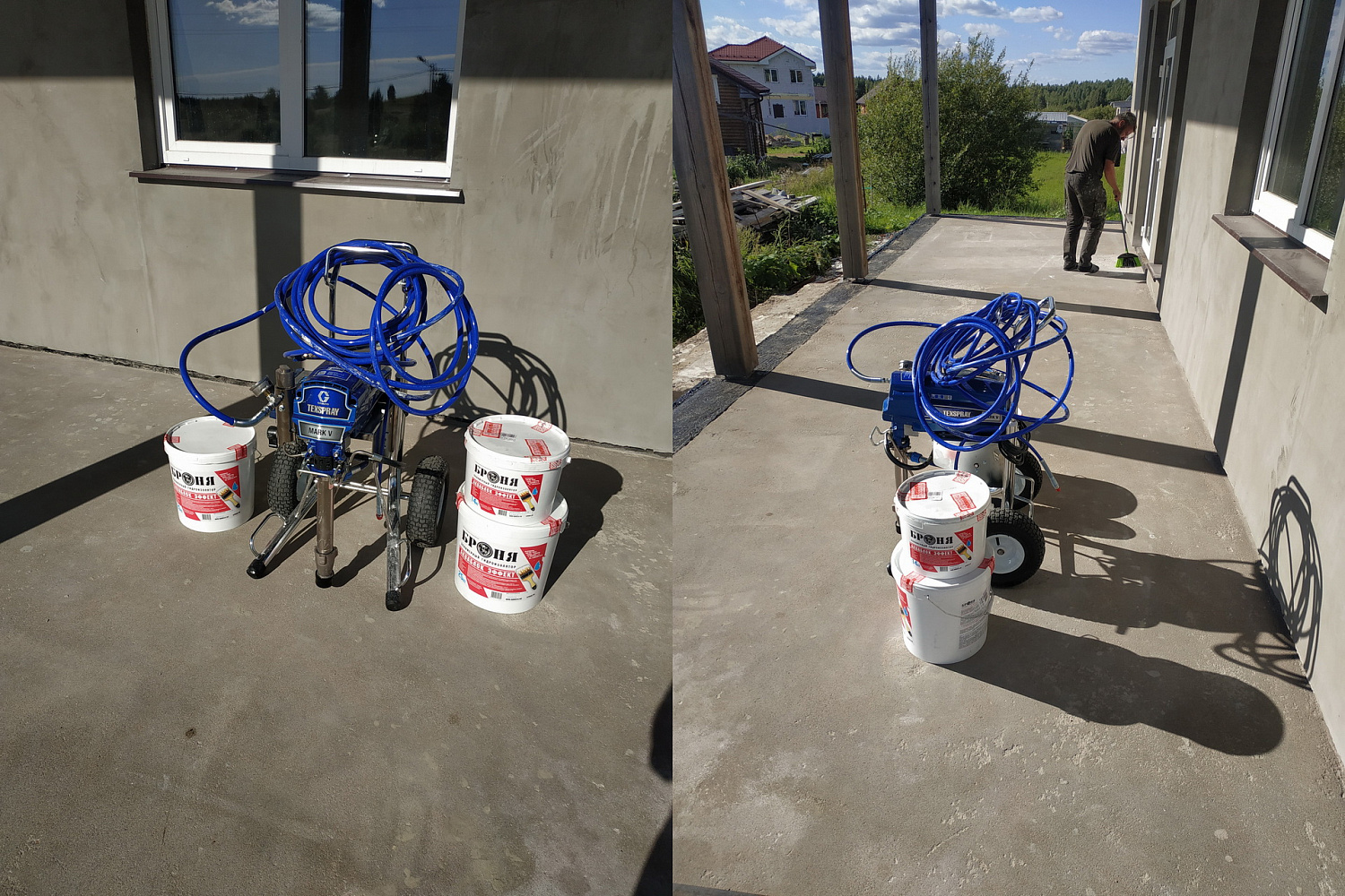 Bronya AquaBlok Effect for waterproofing the floor slab of the open terrace "SNT Rokhma" Leningrad Region. (photo + video)
