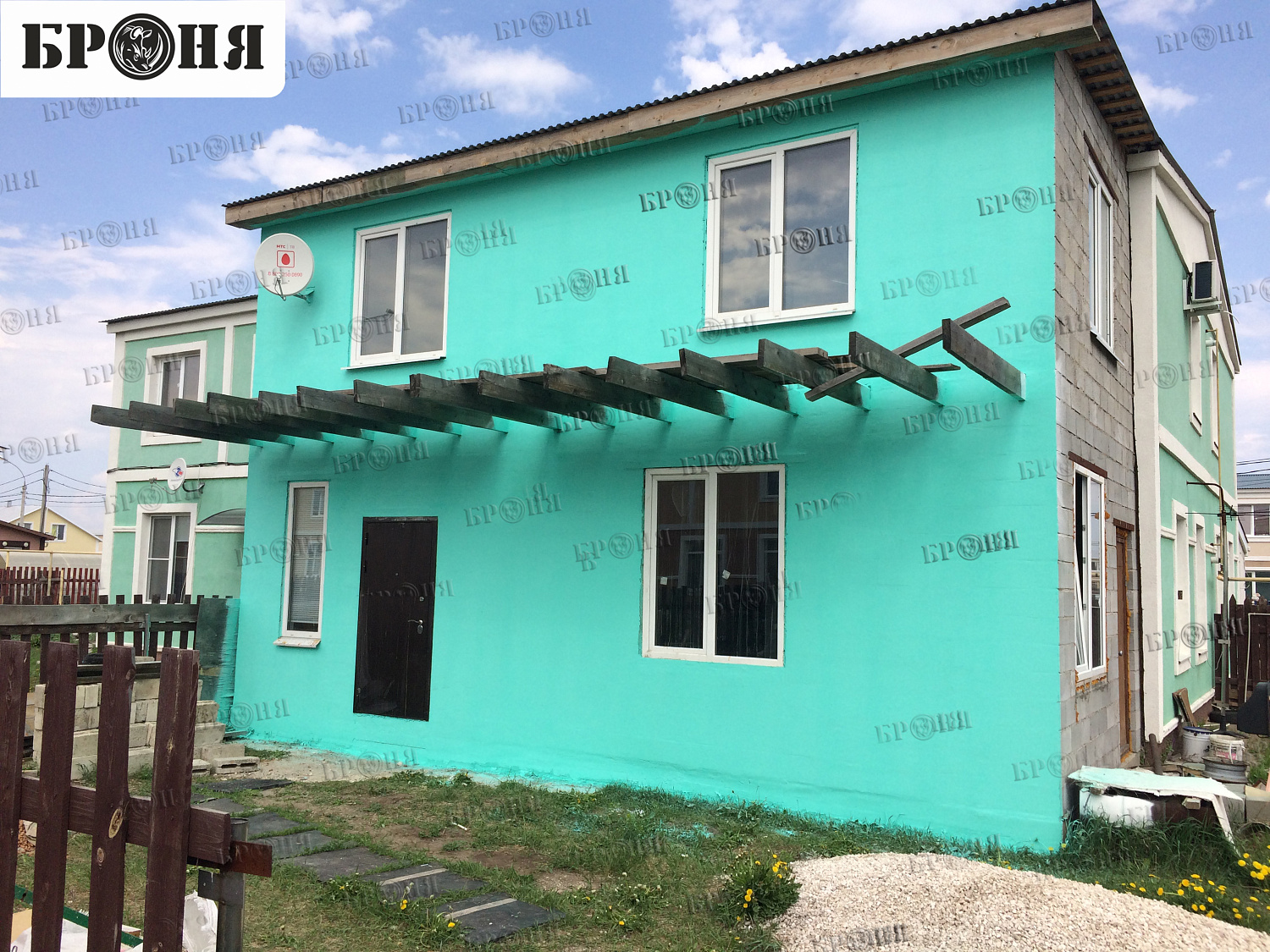Броня Стена при теплоизоляции фасада жилого дома Тольятти Самарской области