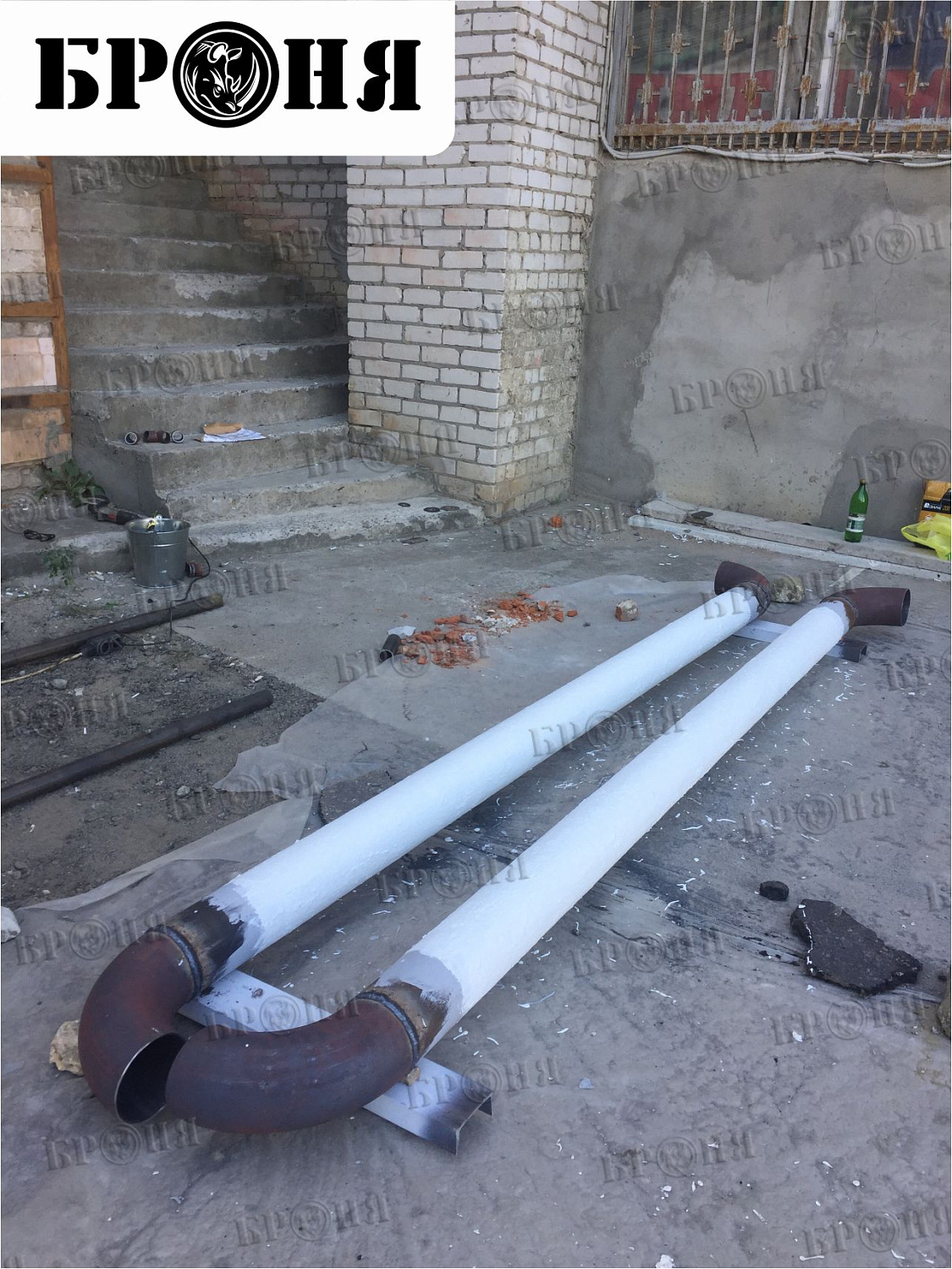 Волгоград, Теплоизоляция Броня на трубопроводе отопления ВГСПУ