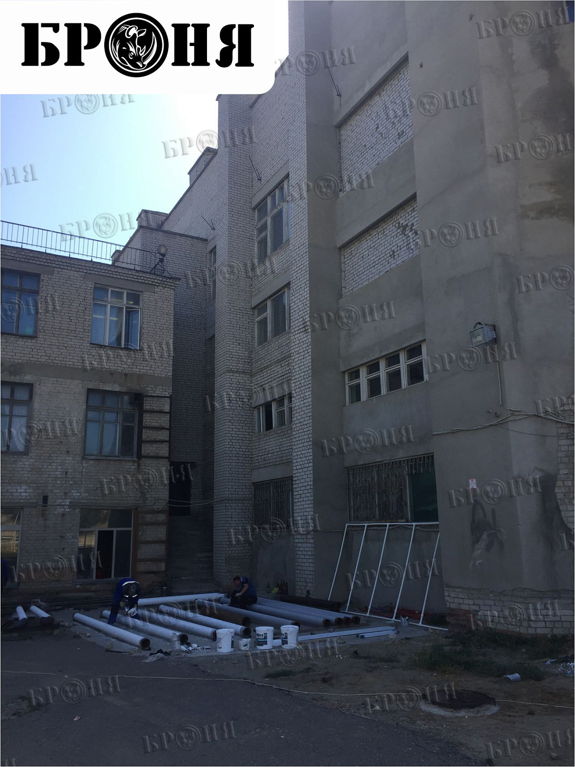 Волгоград, Теплоизоляция Броня на трубопроводе отопления ВГСПУ