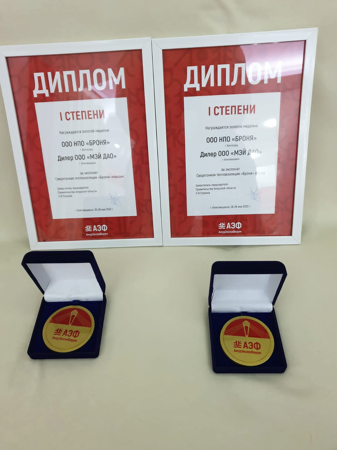 Броня Амур Медалист Российско-китайского экономического форума «Амур Экспо» 阿穆氽国际博始会⋯ 中煲经济论坛 (Фото, видео, медали, дипломы)