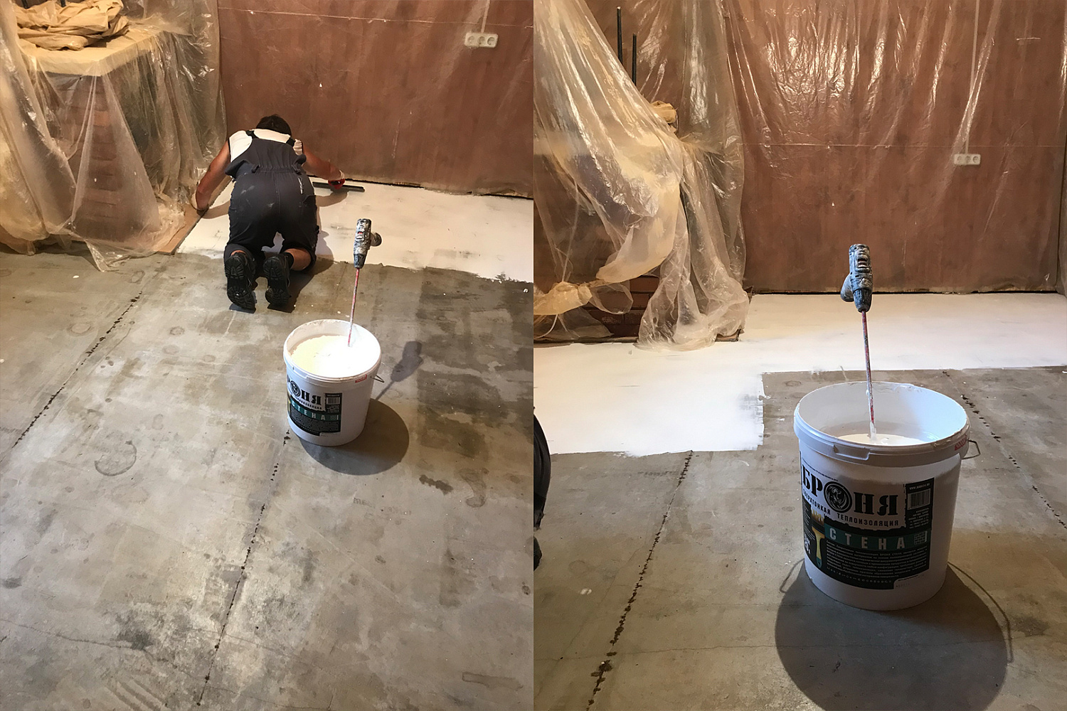Bronya Universal, Wall, Light for floor insulation in a private house in Togliatti, Samara region